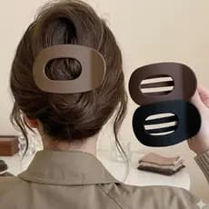 Presilha de Cabelo Garra Oval Grande Prendedor Feminino para Coque Piranha de Cabelo Elegante