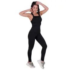 Macacão Longo Feminino Com Bolso Para Celular Suplex Fitness