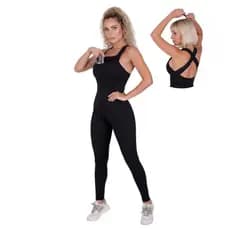 Macacão de Academia Longo Feminino Com Bolso Para Celular Suplex Fitness