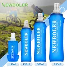 NEWBOLER 150ml 250ml 500ml 750ml Frasco Macio TPU Silicone Garrafa De Água Dobrável Para Esportes Ao Ar Livre Viajar Cor