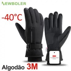 Newboler Luvas De Inverno Impermeáveis Mulheres Homens Esqui Antiderrapantes Quentes Dedo Cheio Bicicleta Esportes Ao Ar