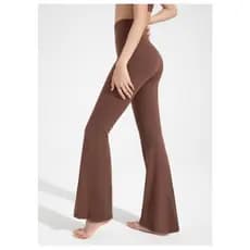 Calça Flare Feminina De Yoga Leggings Cintura Alta Esportiva De Dança