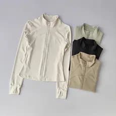 Casaco De Ginástica De Manga Comprida Esportivo Feminino Zip Yoga Camisa De Inverno Ginásio Top Casacos Corrida Roupas