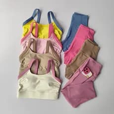 Terno De Yoga Para Mulheres High-end 2 Pçs Conjunto Conjuntos De Treino Roupas Esportivas Ginásio Fitness Sutiãs E Leggi