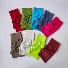 Verão Feminino Yoga Shorts De Cintura Alta Respirável Fitness Elevador Esportes Correndo Ciclismo Push-Up Treino Ginásio