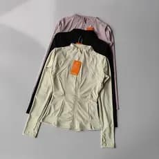 Mulheres Jaqueta Esportiva Zip Fitness Yoga Camisa Treino Correndo Casacos Quente Ginásio Manga Longa Superior Cardigan