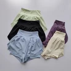 Shorts Esportivos Femininos De Verão , Malha 2 Em 1 , Secagem Rápida , Yoga , Respirável , Fitness , Cintura Alta Corrid