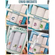 kit 3 Lenços feminino Bordado Presidente
