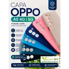 Capa para celular OPPO A5 4G 5G capa aveludada internamente.