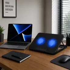 Suporte Notbook Base Refrigerada Ventilação Silenciosa cooler 2 ventiladores BM-763