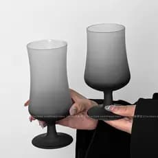 Copo Highball Fosco Preto com Efeito Gradiente | Design Criativo para Chá Gelado, Suco e Coquetel