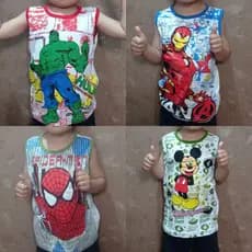 Camiseta Regata Infantil Kit 4 peças Tamanho do 1 ao 08