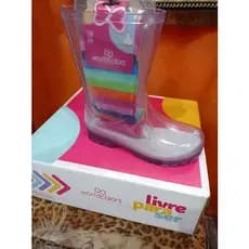 Bota Galocha Wolrdcolors mia clear Original Tam 25 ao 34