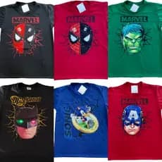 Camiseta Infantil Personagens Pisca led