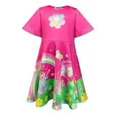 Vestido Infantil Poppy Filme Trolls - Kukiê