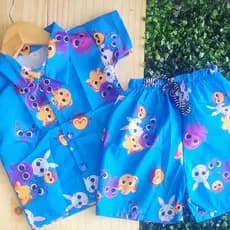 Conjunto Infantil Tematico Personagens Camisa e Shorts