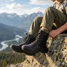 Bota Militar Preta Moda Infanto Juvenil Botinha Coturno