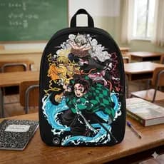 Mochila Escolar Demon Slayer Bolsa Volta As Aulas Bolsa Reforçada