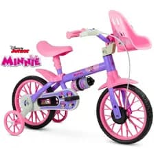 Bicicleta Minnie Menina Infantil Aro 12 Disney Nathor