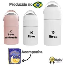Lixeira Antiodor Para Fraldas Quarto do Bebê, Banheiro e Pet