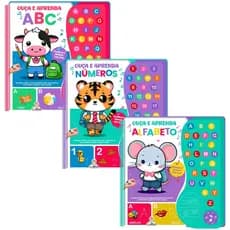Livro Sonoro Educativo Ouça e Aprenda Alfabeto Números Abc