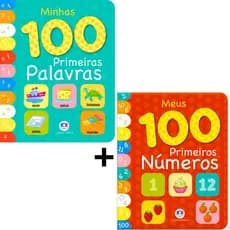 Livro Infantil Educativo 100 Primeiras Palavras e Números Kit 2