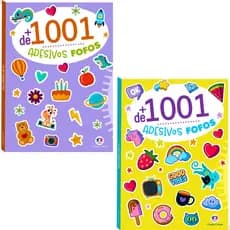 Livro Infantil 1001 Adesivos Fofos Menina Menino