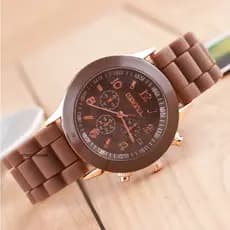 Relogio feminino Unisexo Cor De Genebra Novo Estilo Geleia Três Círculos Mostrador Bracelete De Silicone Candy Para Mulheres relógio feminino digital