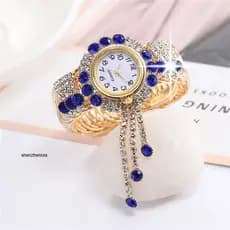 2023 TIKTOK Corrente De Diamantes Da Moda Com Multicolorida Para Mulheres Relógio Pulseira Estudantil relógio feminino brilhante