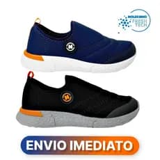 Tênis Infantil Masculino Molekinho Confortável Macio Sem Cadarço Calce Fácil Criança