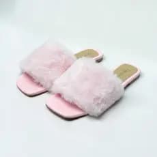 Rasteirinha Luxo com Pelúcia - Chinelo Pantufa