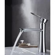 Torneira Banheiro Lavatório Lavabo Cozinha Bica Baixa Para Pia Mesa Moderno Aço Metal