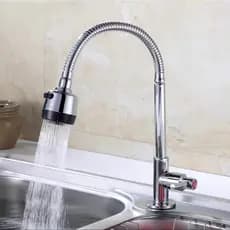 Torneira Cozinha Gourmet Tubo Flexível Jato Duplo Mesa Pia Bancada Bica Alta Moderna