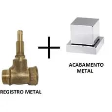 Registro Para Chuveiro de Pressão 3/4 Padrão Deca 16 Estrias Completo com Reparo e Acabamento