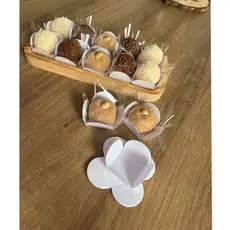FORMINHAS DOCE 4 PÉTALAS DESIGN ELEGANTE FESTAS CASAMENTO 3X3X2 CM