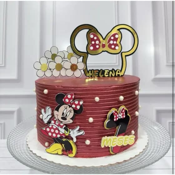 PRONTA ENTREGA TOPO PERSONALIZADO MINNIE VERMELHA /minie vermelha topo decoracao dianey Minei Mickey e minie