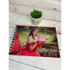 Caderno De Mensagens / Caderno De Assinaturas /Livro De Mensagens /15 Anos Personalizado - com foto.