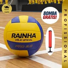 Bola De Vôlei + Bomba Para Encher Grátis Rainha Pro 2.0 Original Oficial e Profissional Para Quadra Praia Premium