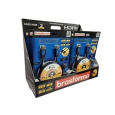 Kit 6 Cabo HDMI 2.0 4k 3D 2mts PVC Ultra HD c/organizador de cabo 1080p/2160p conector banhado a ouro