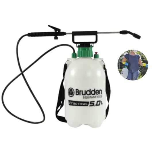Pulverizador Borrifador Manual Lateral Agrícola Bomba Veneno Pressão 5 Litros