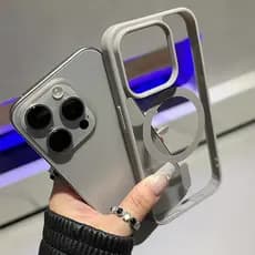 Fosco Titânio Natural Magnético IPhone Caso Do Telefone Móvel 17 16 15 14 13 11promax Capa Dura À Prova De Choque