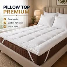 Pillow Top Premium Extra Macio 3,5cm Sobrecolchão Toque Hotel Casal Queen King Solteiro