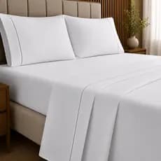 Jogo De Lençol 4 Peças Ponto Palito Hotel Premium Casal Queen King 400 Fios Micropercal Macio Luxo