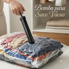 Bomba de Ar Sucção Manual Para Saco A Vácuo Roupas