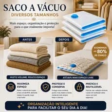 Saco a Vácuo Diversos Tamanhos Organizador Edredom Mala Viagem Roupa de Cama