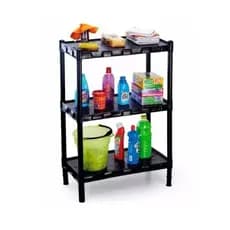 Estante Utilidades Plastica Com pezinhos  3 Prateleiras 75x55x25cm, ideal para cozinha, livros