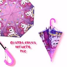 Guarda-Chuva Infantil Automático com Estampa de Unicórnio LY5006 – Charmoso e Divertido