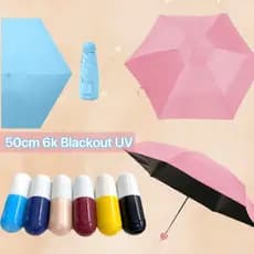 Mini Guarda chuva sombrinha capsula/pilula compacto ultra leve feminino manual cabe na bolsa 4098
