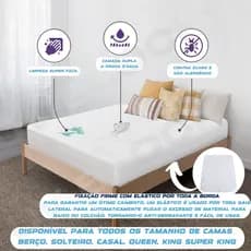 Capa Super Protetora De Colchão SUPER KING Protetor 100% Impermeável