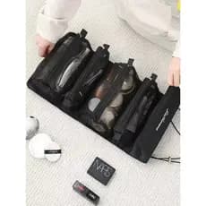 Bolsa Necessaire Estojo de Maquiagem Cosmético Viagem Compartimento Destacáveis Volumoso Com 4 Divisórias